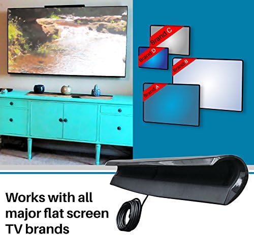 Вътрешна tv антена с висока разделителна способност ОС Rail с 5,5-футовым коаксиальным кабел за телевизори с плосък екран (прием