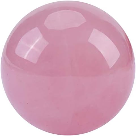 Изцелителната Кристален Сфера, 2,5 см /0,98 инча, Топка за Гадаене от Естествен Розов Кварц, Топка от Рядък Защитен камък за
